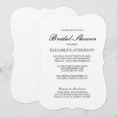 Einfaches elegantes Brautparty von Typografie Kraf Einladung (Vorne/Hinten)