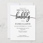 Einfaches, elegantes Brunch und Brautparty Einladung (Vorderseite)