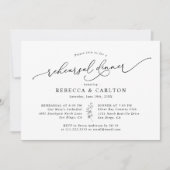Einfaches elegantes Calligrafy Probe Dinner Einladung (Vorderseite)