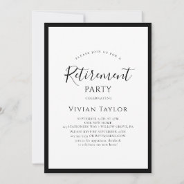 Einfaches elegantes Calligrafy Script Retirement-P Einladung