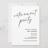 Einfaches elegantes Calligrafy Script Retirement-P Einladung (Vorderseite)