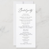 Einfaches elegantes Calligraphy 4x9-Hochzeitsprogr (Rückseite)