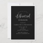 Einfaches elegantes Calligraphy Script Probe Dinne Einladung (Vorderseite)