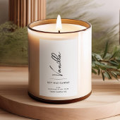 Einfaches elegantes Candle Label Lebensmitteletikett