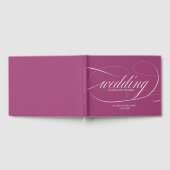 Einfaches elegantes Cassis Wedding Gästebuch (Voll)