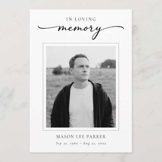 Einfaches elegantes Christliches Beerdigungsdenkma Programm (Vorderseite)