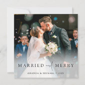 Einfaches Elegantes Custom Foto Weihnachten (Vorderseite)