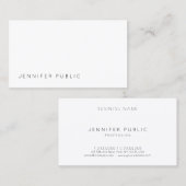 Einfaches elegantes Design Berufliche Vorlage Mode Visitenkarte (Vorne/Hinten)