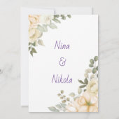 Einfaches elegantes Design Einladung (Rückseite)