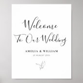 einfaches, elegantes Drehbuch, schwarz-weiß Begrüß Poster (Vorne)