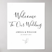 einfaches, elegantes Drehbuch, schwarz-weiß Begrüß