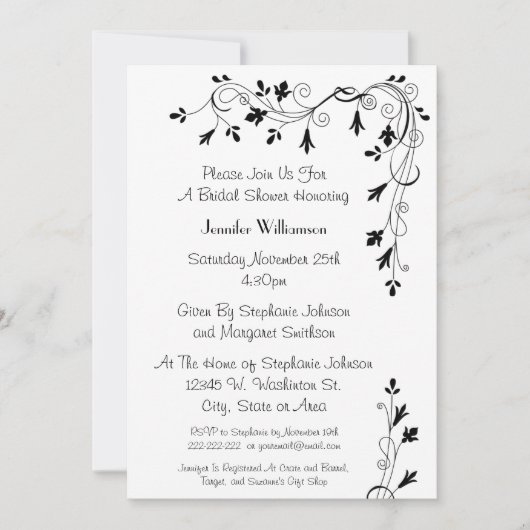 Einfaches elegantes einladung (Vorderseite)