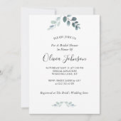 Einfaches Elegantes Eukalyptus-Brautparty Einladung (Vorderseite)