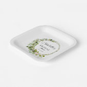 Einfaches, elegantes Eukalyptus-Brautparty Pappteller (Gewinkelt)