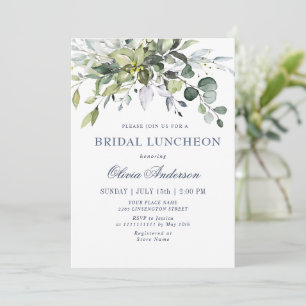 Einfaches Elegantes Eukalyptus-BRIDAL-LUNCH Einladung