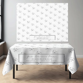 Einfaches Elegantes Firmenlogo Messestand Markenid Tischdecke