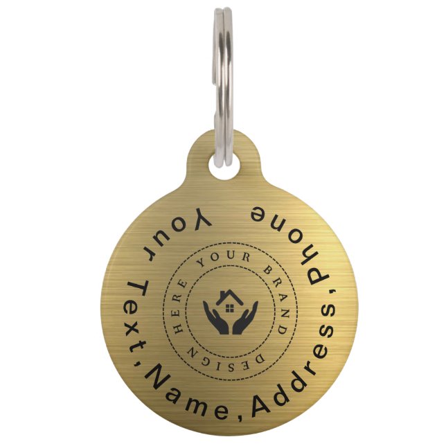 Einfaches elegantes Firmenlogo und Foto für Hausti Haustiermarke (Vorderseite)