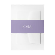 Einfaches Elegantes Flieder Monogramm Hochzeit 