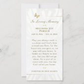 Einfaches elegantes Foto 4x8 Beileid Dankeschön Ka Dankeskarte (Rückseite)