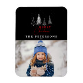 Einfaches Elegantes Foto an der Weihnachtsfeier Magnet (Vertikal)