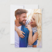 Einfaches elegantes Foto beim Hochfahren der Datum Save The Date (Rückseite)