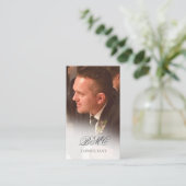 Einfaches elegantes Foto Beruflich Visitenkarte (Stehend Vorderseite)