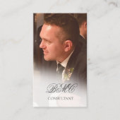 Einfaches elegantes Foto Beruflich Visitenkarte (Vorderseite)