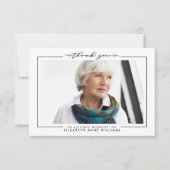 Einfaches elegantes Foto Dankeskarte (Vorderseite)