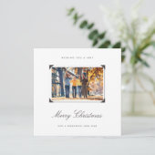 Einfaches elegantes Foto frohe Weihnachten (Stehend Vorderseite)