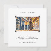 Einfaches elegantes Foto frohe Weihnachten (Vorderseite)