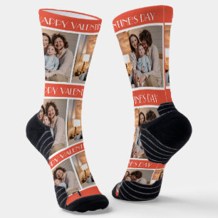 Einfaches elegantes Foto für Valentinstag Socken