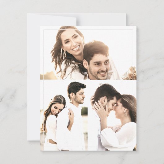 Einfaches elegantes Foto Hochzeit (Rückseite)