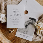 Einfaches elegantes Foto Hochzeit Einladung