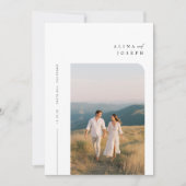 Einfaches elegantes Foto Hochzeit lädt ein Einladung (Vorderseite)