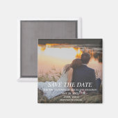Einfaches elegantes Foto Hochzeit Moderne Weisheit Magnet (Vorderseite/Rückseite)