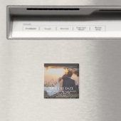 Einfaches elegantes Foto Hochzeit Moderne Weisheit Magnet (In Situ (Geschirrspüler))