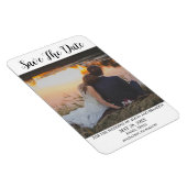 Einfaches elegantes Foto Hochzeit Modernes Whimsy Magnet (Rechte Seite)