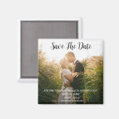 Einfaches elegantes Foto Hochzeit Modernes Whimsy Magnet (Vorderseite/Rückseite)