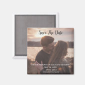 Einfaches elegantes Foto Hochzeit Modernes Whimsy Magnet (Vorderseite/Rückseite)