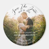 Einfaches elegantes Foto Hochzeit Modernes Whimsy  Magnet (Vorne)