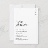 Einfaches elegantes Foto Hochzeit retten das Datum Save The Date (Vorderseite)