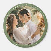 Einfaches elegantes Foto Hochzeit speichern das Da Magnet (Vorne)