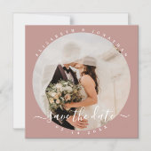 Einfaches elegantes Foto Hochzeit speichern das Da Magneteinladung (Vorderseite)