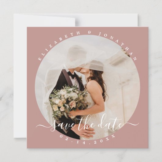 Einfaches elegantes Foto Hochzeit speichern das Da Magneteinladung (Vorderseite)