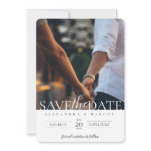 Einfaches elegantes Foto Hochzeit speichert das Da