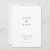 Einfaches elegantes Foto Hochzeit speichert das Da Save The Date (Vorderseite)