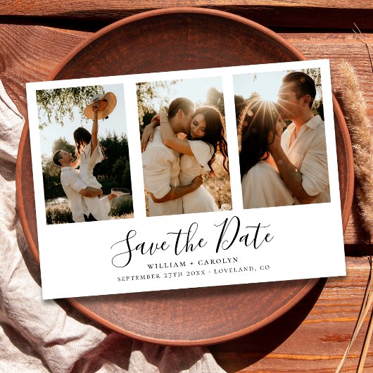 Einfaches elegantes Foto Hochzeit speichert das Da Save The Date