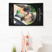 Einfaches elegantes Foto Hochzeit Willkommen Banner (InSitu)