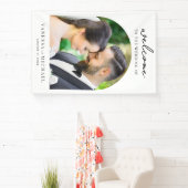 Einfaches elegantes Foto Hochzeit Willkommen Banner (InSitu)