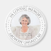 Einfaches elegantes Foto im Gedächtnisgedächtnis Magnet (Vorne)